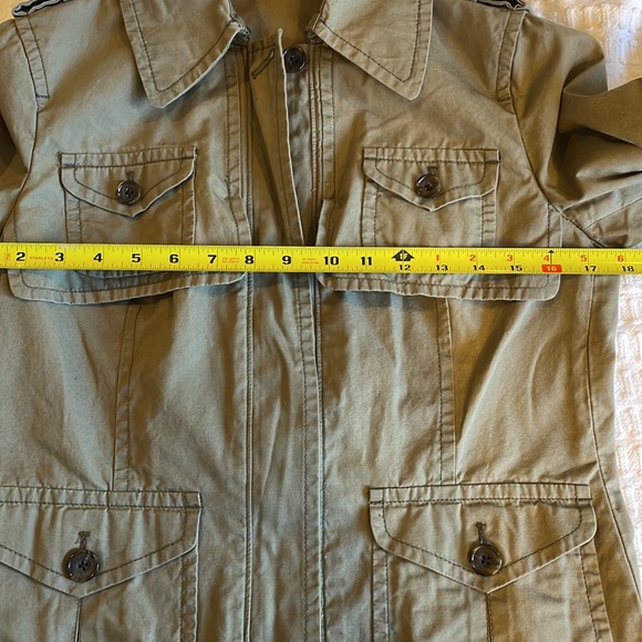 J. Crew Green Cropped Utility Jacket - Picture 4 of 7